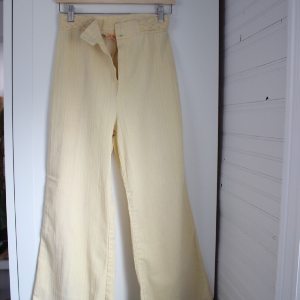 Cream Wide-Leg Pants